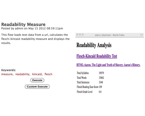 SEASR: Flesch-Kincaid Readability Test