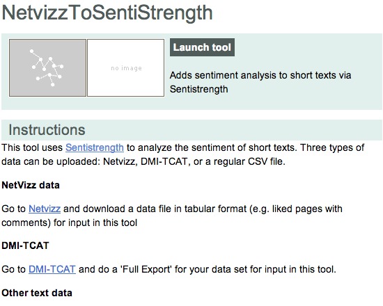 NetvizzToSentiStrength