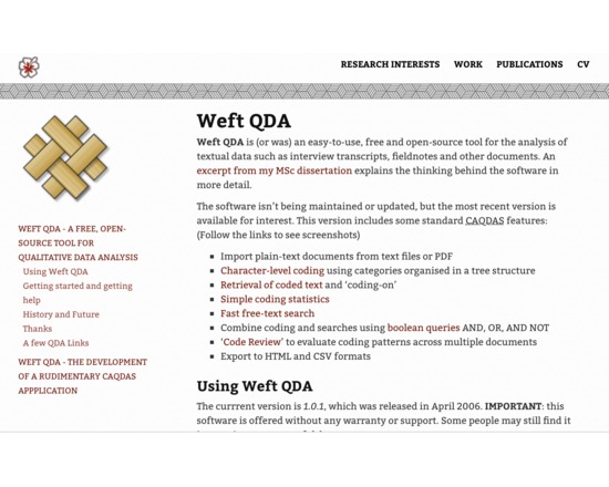 WEFT QDA