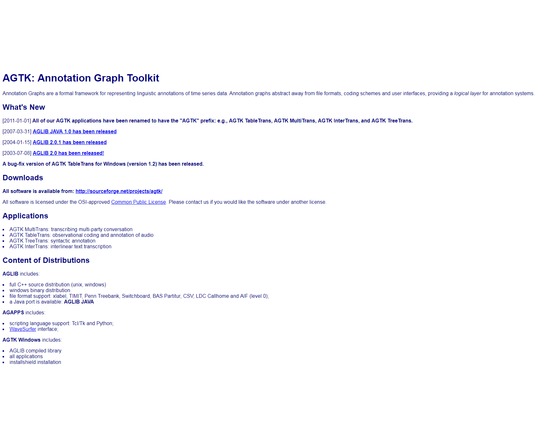 Annotation Graph Toolkit (AGTK)