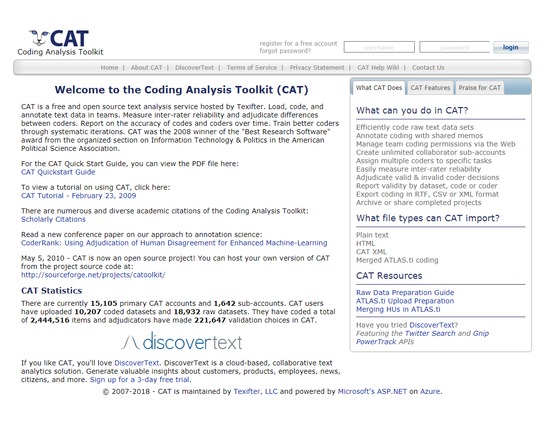 Coding Analysis Toolkit (CAT)