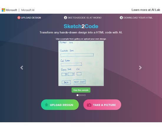 Sketch2Code